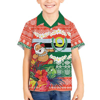 Personalised Penama Joyeux Noel Kid Hawaiian Shirt Proud To Be a Ni-Van Sand Drawing Art - Polynesian Pride