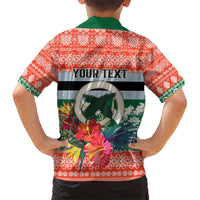 Personalised Penama Joyeux Noel Kid Hawaiian Shirt Proud To Be a Ni-Van Sand Drawing Art - Polynesian Pride