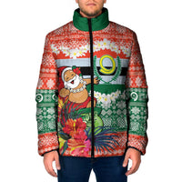 Personalised Penama Joyeux Noel Padded Jacket Proud To Be a Ni-Van Sand Drawing Art - Polynesian Pride