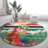 Personalised Penama Joyeux Noel Round Carpet Proud To Be a Ni-Van Sand Drawing Art - Polynesian Pride