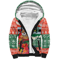 Personalised Penama Joyeux Noel Sherpa Hoodie Proud To Be a Ni-Van Sand Drawing Art - Polynesian Pride