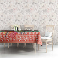 Personalised Penama Joyeux Noel Tablecloth Proud To Be a Ni-Van Sand Drawing Art - Polynesian Pride