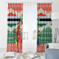 Personalised Penama Joyeux Noel Window Curtain Proud To Be a Ni-Van Sand Drawing Art - Polynesian Pride