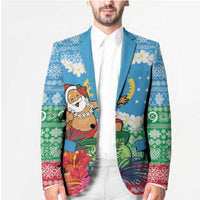 Personalised Sanma Joyeux Noel Blazer Proud To Be a Ni-Van Sand Drawing Art - Polynesian Pride