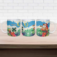 Personalised Sanma Joyeux Noel Ceramic Mug Proud To Be a Ni-Van Sand Drawing Art - Polynesian Pride