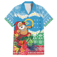 Personalised Sanma Joyeux Noel Family Matching Puletasi and Hawaiian Shirt Proud To Be a Ni-Van Sand Drawing Art - Polynesian Pride