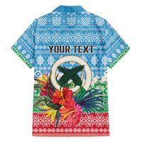 Personalised Sanma Joyeux Noel Family Matching Puletasi and Hawaiian Shirt Proud To Be a Ni-Van Sand Drawing Art - Polynesian Pride