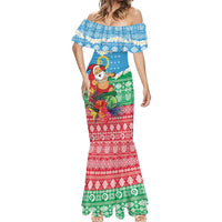 Personalised Sanma Joyeux Noel Mermaid Dress Proud To Be a Ni-Van Sand Drawing Art - Polynesian Pride