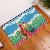 Personalised Sanma Joyeux Noel Rubber Doormat Proud To Be a Ni-Van Sand Drawing Art - Polynesian Pride