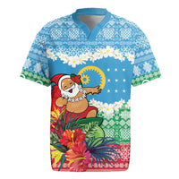 Personalised Sanma Joyeux Noel Rugby Jersey Proud To Be a Ni-Van Sand Drawing Art - Polynesian Pride