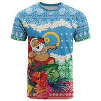 Personalised Sanma Joyeux Noel T Shirt Proud To Be a Ni-Van Sand Drawing Art - Polynesian Pride