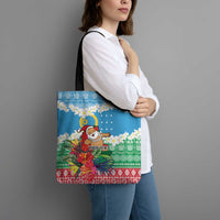 Personalised Sanma Joyeux Noel Tote Bag Proud To Be a Ni-Van Sand Drawing Art - Polynesian Pride