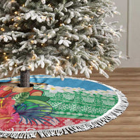 Sanma Joyeux Noel Tree Skirt Proud To Be a Ni-Van Sand Drawing Art - Polynesian Pride