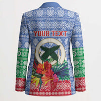 Personalised Shefa Joyeux Noel Blazer Proud To Be a Ni-Van Sand Drawing Art - Polynesian Pride