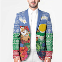 Personalised Shefa Joyeux Noel Blazer Proud To Be a Ni-Van Sand Drawing Art - Polynesian Pride