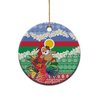 Personalised Shefa Joyeux Noel Ceramic Ornament Proud To Be a Ni-Van Sand Drawing Art - Polynesian Pride