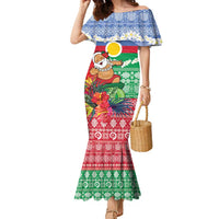 Personalised Shefa Joyeux Noel Family Matching Mermaid Dress and Hawaiian Shirt Proud To Be a Ni-Van Sand Drawing Art - Polynesian Pride