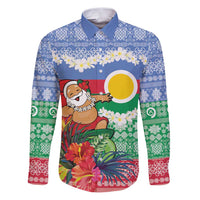 Personalised Shefa Joyeux Noel Family Matching Puletasi and Hawaiian Shirt Proud To Be a Ni-Van Sand Drawing Art - Polynesian Pride