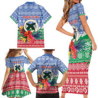 Personalised Shefa Joyeux Noel Family Matching Short Sleeve Bodycon Dress and Hawaiian Shirt Proud To Be a Ni-Van Sand Drawing Art - Polynesian Pride