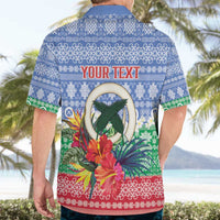 Personalised Shefa Joyeux Noel Hawaiian Shirt Proud To Be a Ni-Van Sand Drawing Art - Polynesian Pride