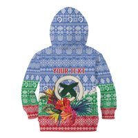Personalised Shefa Joyeux Noel Kid Hoodie Proud To Be a Ni-Van Sand Drawing Art - Polynesian Pride