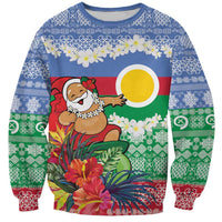 Personalised Shefa Joyeux Noel Sweatshirt Proud To Be a Ni-Van Sand Drawing Art - Polynesian Pride