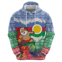 Personalised Shefa Joyeux Noel Zip Hoodie Proud To Be a Ni-Van Sand Drawing Art - Polynesian Pride