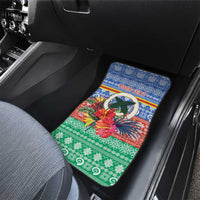 Personalised Tafea Joyeux Noel Car Mats Proud To Be a Ni-Van Sand Drawing Art - Polynesian Pride