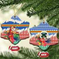 Personalised Tafea Joyeux Noel Ceramic Ornament Proud To Be a Ni-Van Sand Drawing Art - Polynesian Pride