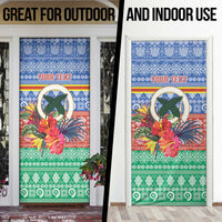 Personalised Tafea Joyeux Noel Door Cover Proud To Be a Ni-Van Sand Drawing Art - Polynesian Pride