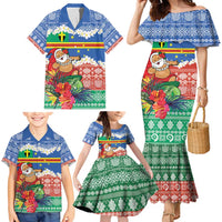 Personalised Tafea Joyeux Noel Family Matching Mermaid Dress and Hawaiian Shirt Proud To Be a Ni-Van Sand Drawing Art - Polynesian Pride