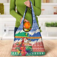 Personalised Tafea Joyeux Noel Grocery Bag Proud To Be a Ni-Van Sand Drawing Art - Polynesian Pride