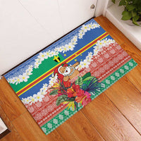 Personalised Tafea Joyeux Noel Rubber Doormat Proud To Be a Ni-Van Sand Drawing Art - Polynesian Pride