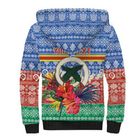 Personalised Tafea Joyeux Noel Sherpa Hoodie Proud To Be a Ni-Van Sand Drawing Art - Polynesian Pride