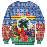 Personalised Tafea Joyeux Noel Sweatshirt Proud To Be a Ni-Van Sand Drawing Art - Polynesian Pride