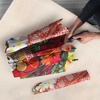 Personalised Tafea Joyeux Noel Umbrella Proud To Be a Ni-Van Sand Drawing Art - Polynesian Pride