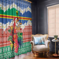 Personalised Tafea Joyeux Noel Window Curtain Proud To Be a Ni-Van Sand Drawing Art - Polynesian Pride