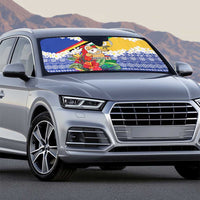 Personalised Torba Joyeux Noel Auto Sun Shade Proud To Be a Ni-Van Sand Drawing Art - Polynesian Pride