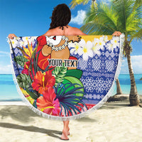 Personalised Torba Joyeux Noel Beach Blanket Proud To Be a Ni-Van Sand Drawing Art - Polynesian Pride