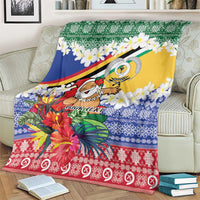 Personalised Torba Joyeux Noel Blanket Proud To Be a Ni-Van Sand Drawing Art - Polynesian Pride