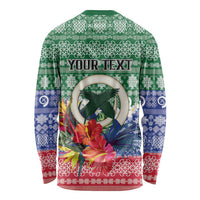 Personalised Torba Joyeux Noel Long Sleeve Shirt Proud To Be a Ni-Van Sand Drawing Art - Polynesian Pride