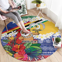 Personalised Torba Joyeux Noel Round Carpet Proud To Be a Ni-Van Sand Drawing Art - Polynesian Pride