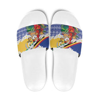 Personalised Torba Joyeux Noel Slide Sandals Proud To Be a Ni-Van Sand Drawing Art - Polynesian Pride