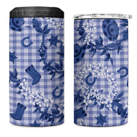 Mokihana Maile Ilima Leis Paniolo Palaka 4 in 1 Can Cooler Tumbler Hawaiian Polu Spirit - Polynesian Pride