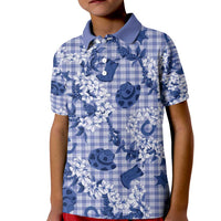 Mokihana Maile Ilima Leis Paniolo Palaka Kid Polo Shirt Hawaiian Polu Spirit - Polynesian Pride