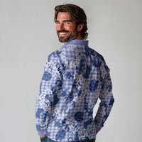 Mokihana Maile Ilima Leis Paniolo Palaka Long Sleeve Polo Shirt Hawaiian Polu Spirit - Polynesian Pride