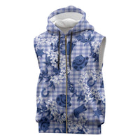 Mokihana Maile Ilima Leis Paniolo Palaka Sleeveless Zip Hoodie Hawaiian Polu Spirit - Polynesian Pride