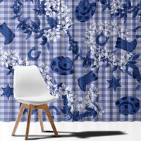 Mokihana Maile Ilima Leis Paniolo Palaka Window Curtain Hawaiian Polu Spirit - Polynesian Pride