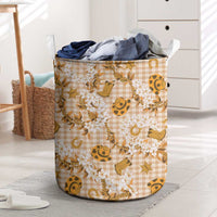 Mokihana Maile Ilima Leis Paniolo Palaka Laundry Basket Hawaiian Kula Spirit - Polynesian Pride