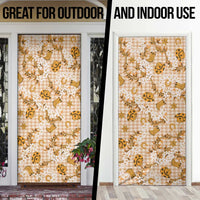 Mokihana Maile Ilima Leis Paniolo Palaka Door Cover Hawaiian Kula Spirit - Polynesian Pride